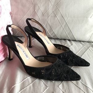 REDUCED FURTHER!!🌷 Manolo Blahnik Carolyne Lace Slingback 36.5